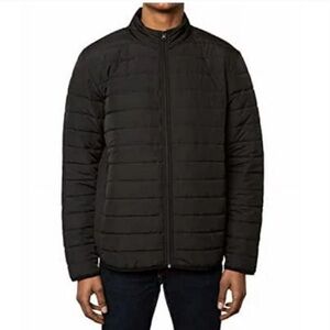 Black Fleece lined Puff Coat